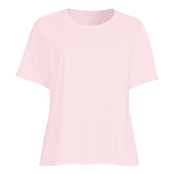 Lands' End Tops - LAND'S END Women's Oversized Supima Short Sleeve Crew Neck T-Shirt Size 3X Pink